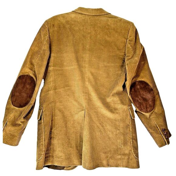 Vintage Patrick James Mens Corduroy Blazer Tan Suede Elbow Patches **READ SIZE - Picture 4 of 14